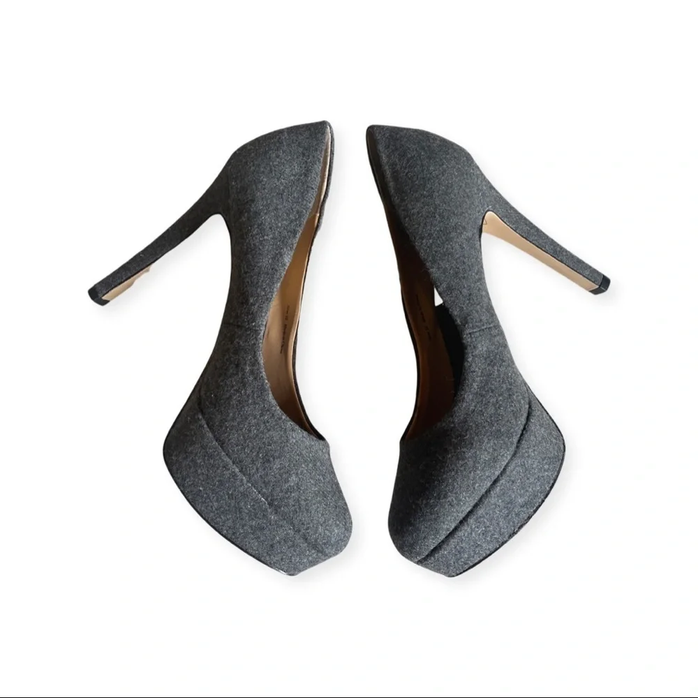 dolce vita gray flannel platform heels